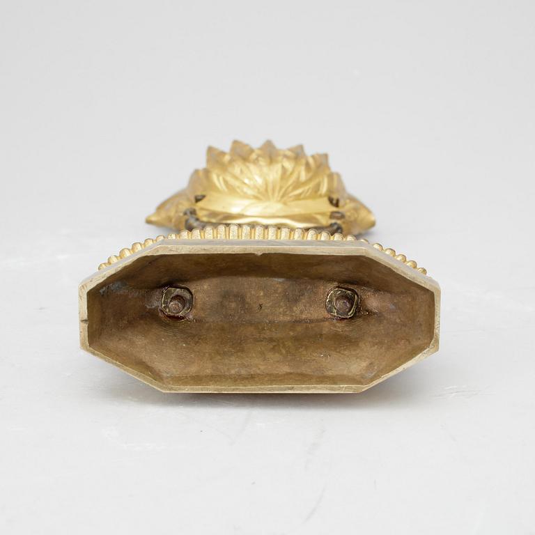 URSTÄLL, mässing och brons, Empiretyp, 1800-tal.
