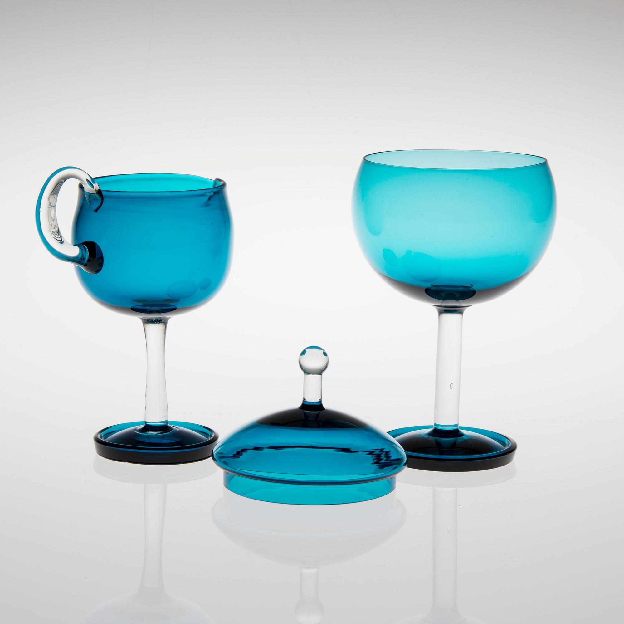 NANNY STILL, SOCKERSKÅL OCH GRÄDDSNÄCKA, glas, "Harlekiini", Riihimäen Lasi.