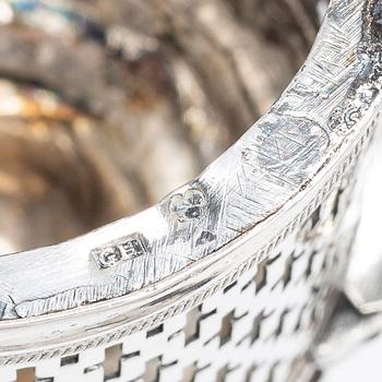 A pair of Swedish mustard pots, silver, probably Gustaf Hamnqvist, Åmål, 1797 (active 1789 - 1818).