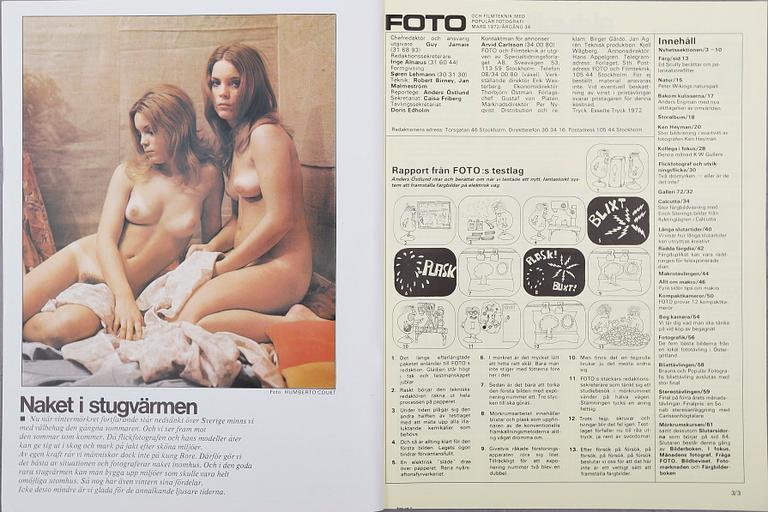 TIDNINGSMAGASIN, Foto & Foto och Filmteknik 1960/70-tal.