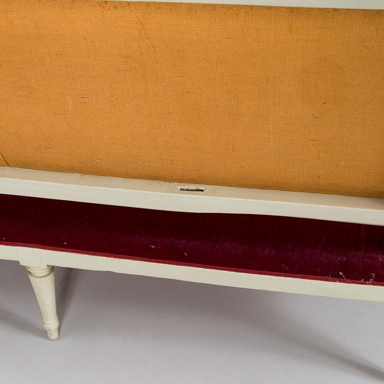 A Swedish Gustavian sofa, late 18th century.