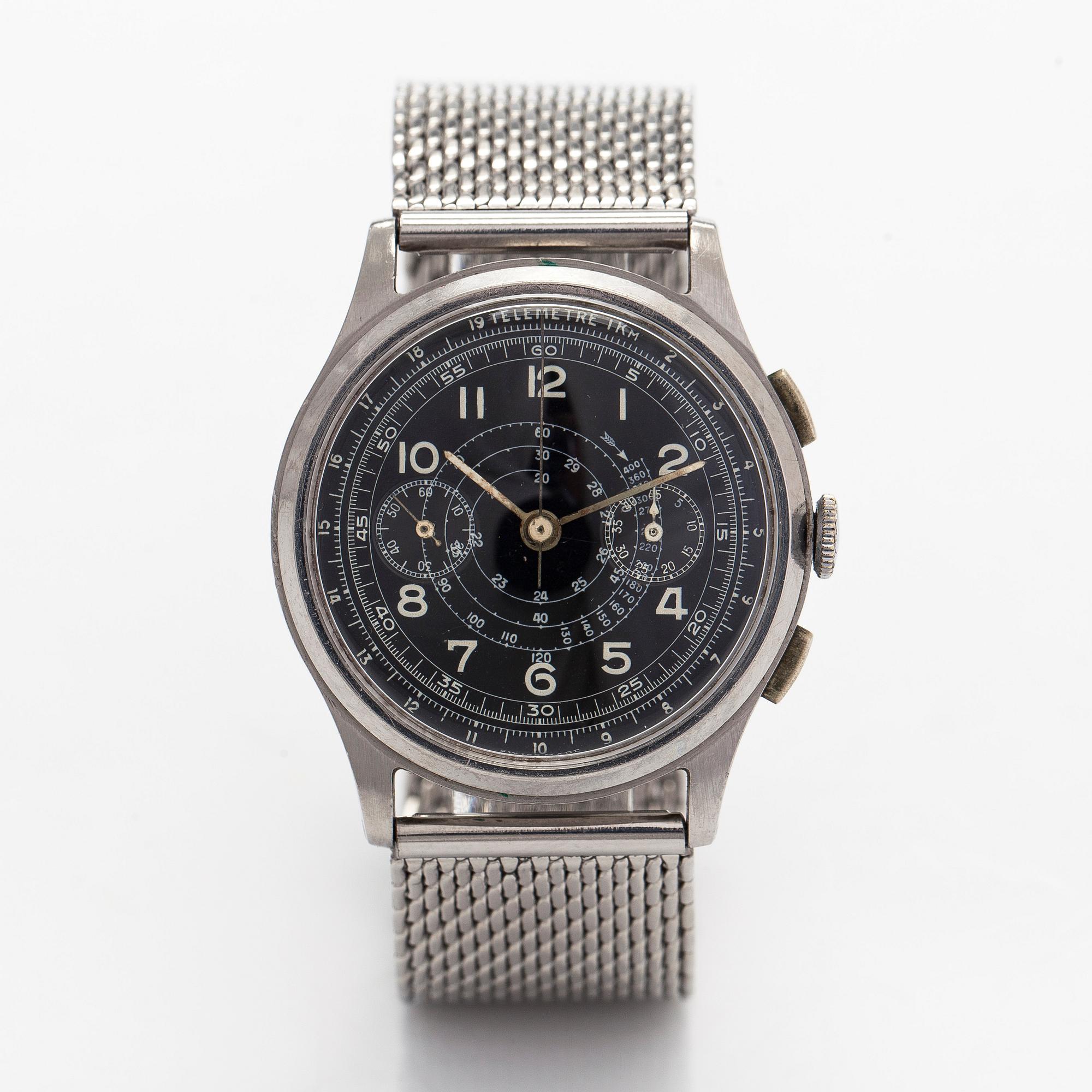 Armbandsur, "Telemetre", kronograf, 38 mm.