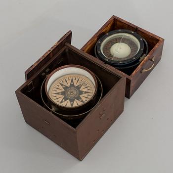 Two 20th century compasses.