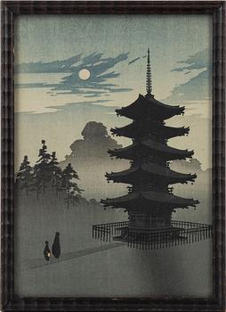 Kobayashi Eijiro, a color woodblock print, Japan, 20th century.
