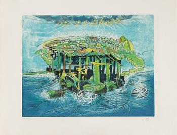 ROBERTO MATTA, etsning/akvatint, 10 st, "Hom'mere", signerade och numrerade 49/100. 1975.