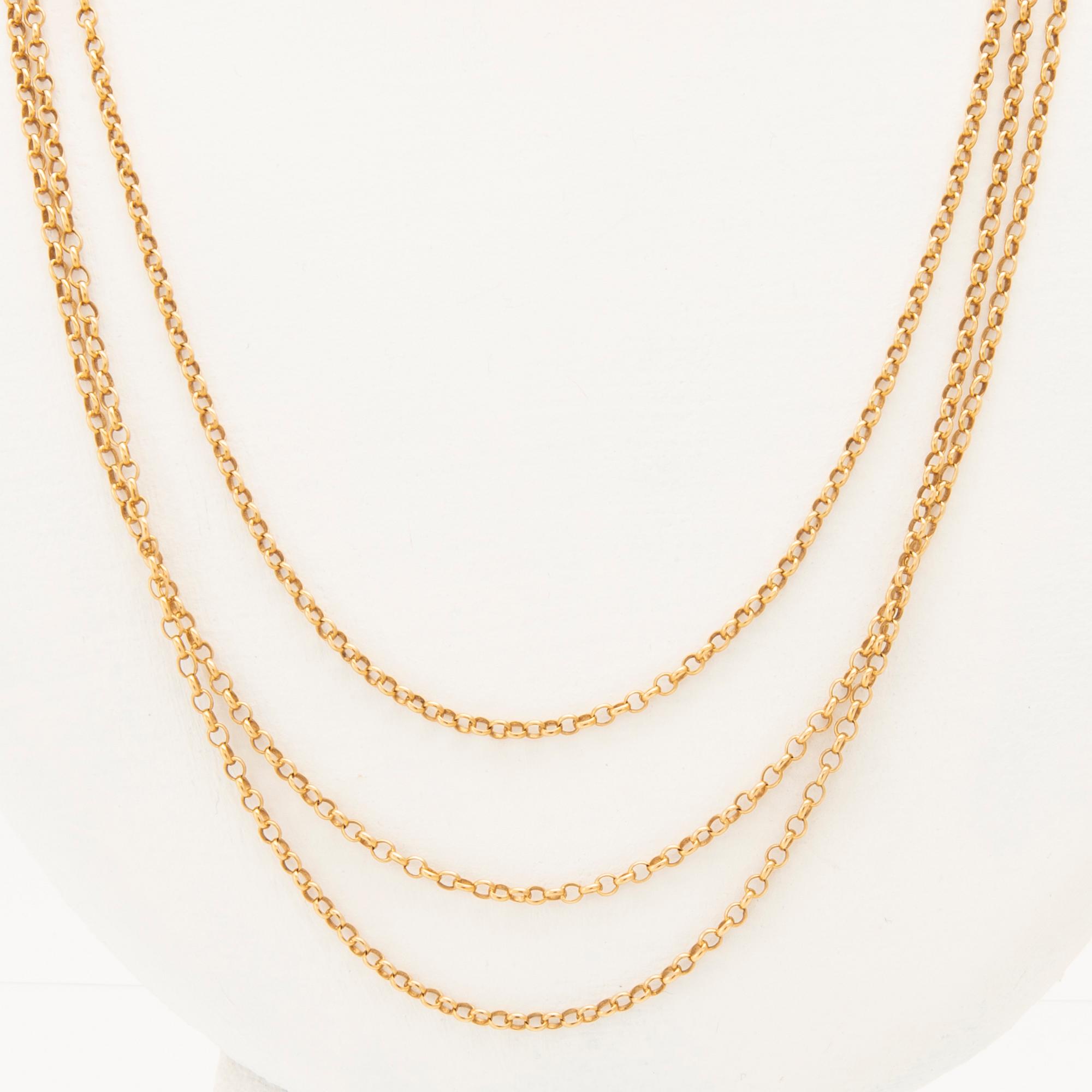 An 18K gold necklace/chain by G. Dahlgren & Co Malmo 1906.