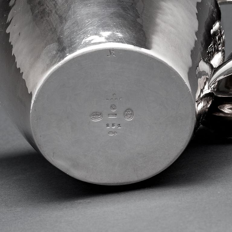 kaffekanna, Köpenhamn 1919, 830/1000 silver, designnr 251.