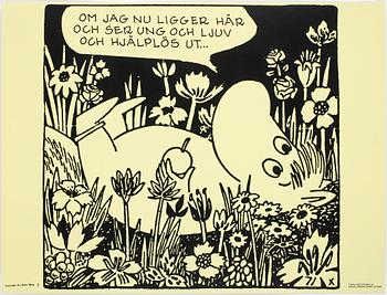 PLANSCHER, 6 st, Tove Jansson, Bulls Presstjänst, Stockholm, 1960-tal.