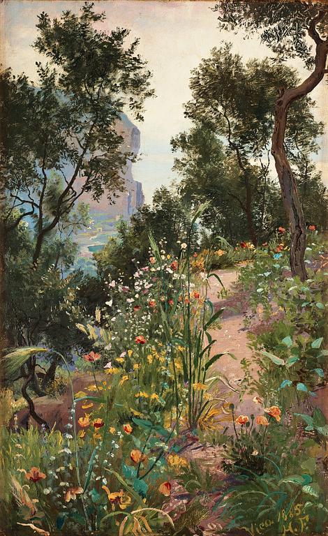 Hans Christian Fischer, Garden scene from Vico.