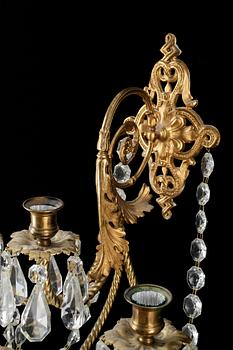 APPLIQUER, ett par, Oscarianska, 1800-talets andra hälft.