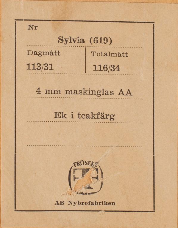 SPEGEL, "Sylvia / nr 619", Nybrofabriken, 1900-talets mitt.