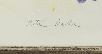 Peter Dahl, färglitografi, signerad PT.