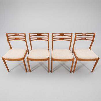 Chairs, set of 4, likely "101" by Johannes Andersen for Vamo, Denmark, 1950s/1960s.