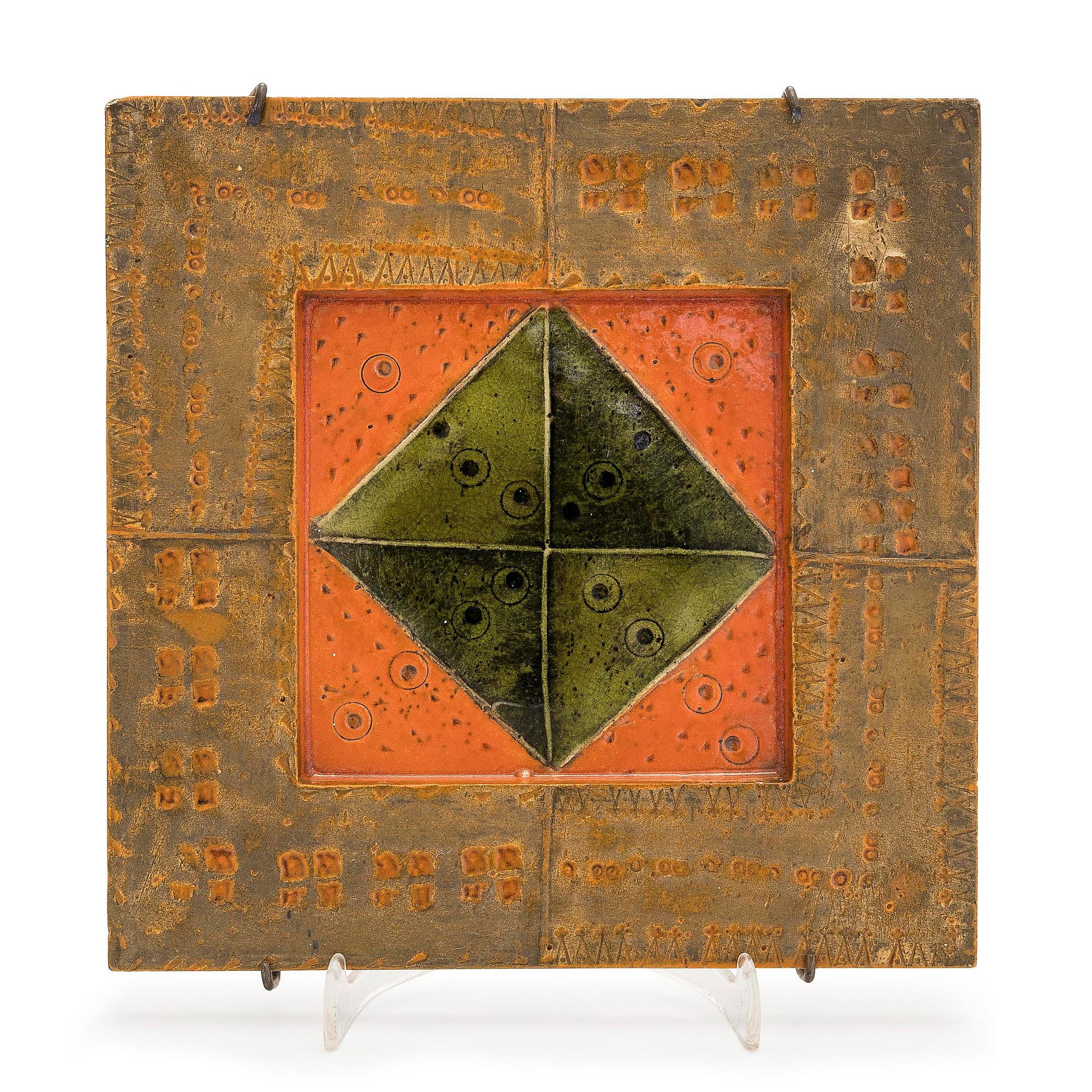 Rut Bryk, relief, stoneware, signed BRYK.