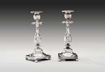 396. A PAIR OF CANDLESTICKS.