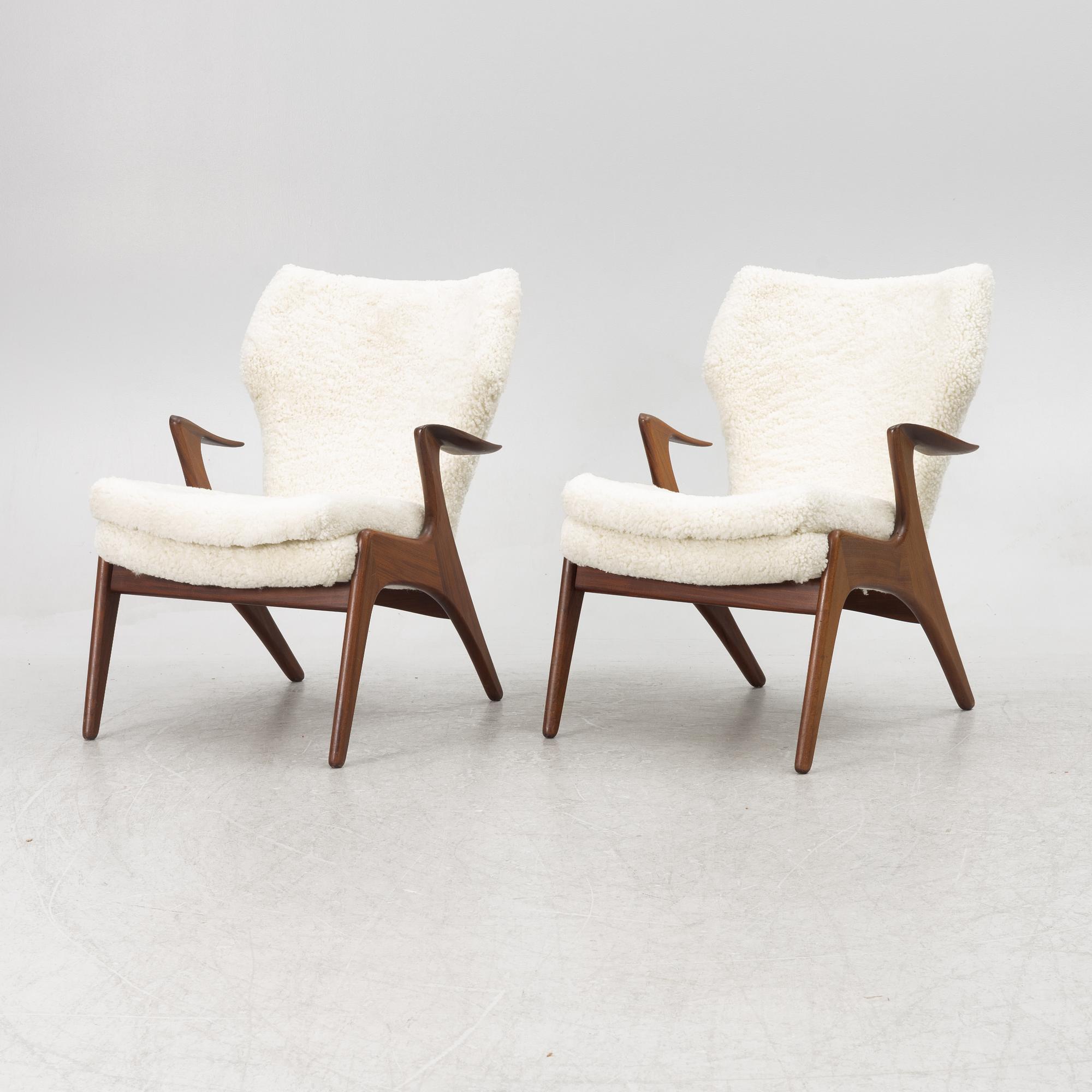 Kurt Østervig, attributed to. A pair of armchairs, Denmark.