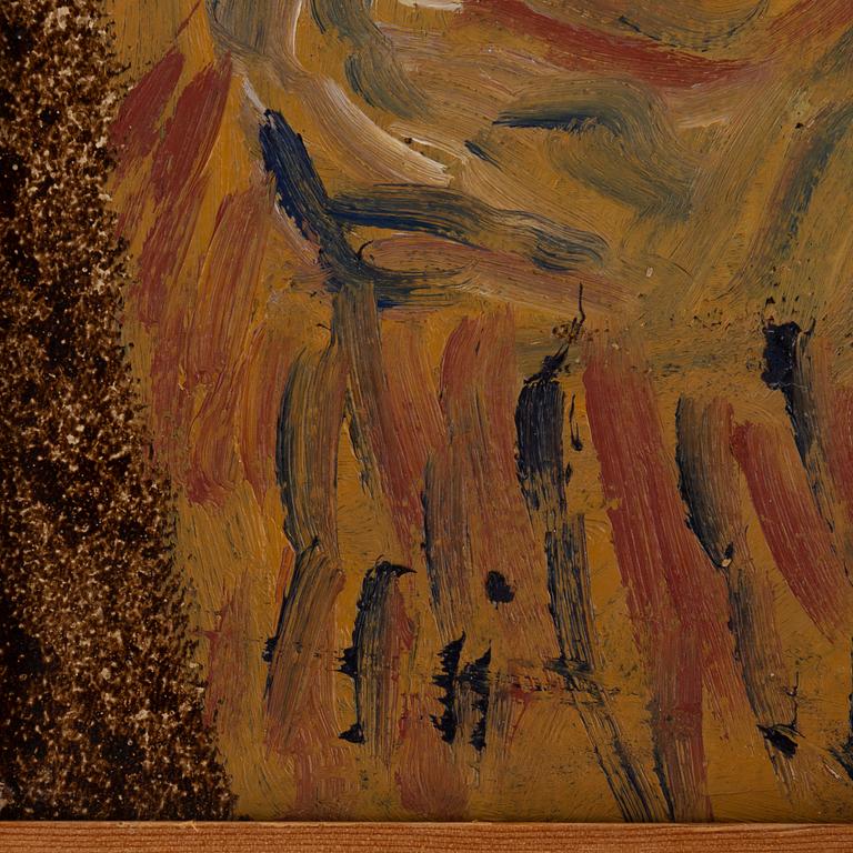 Madeleine Pyk, oil on panel, signed.