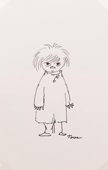 TOVE JANSSON, 4 tuschteckningar, sign Tove.