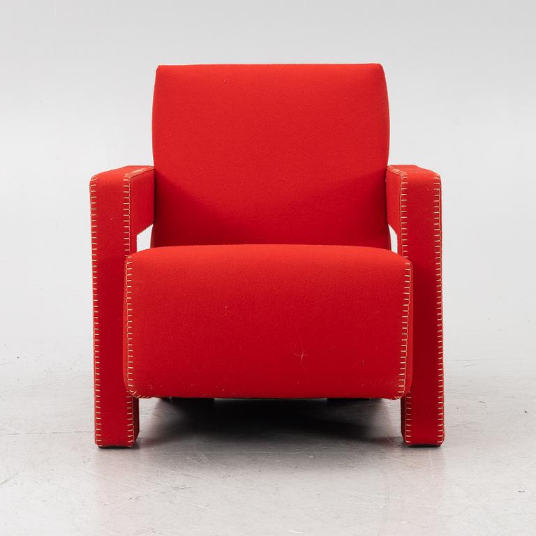 Gerrit Rietveld, fåtölj, "Utrecht", Cassina, 2000-tal.