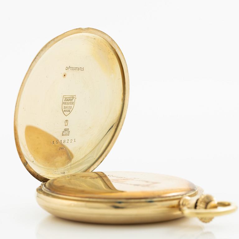 Tissot, "double signed", "O Rydén Malmö", pocket watch, hunter, 50 mm.