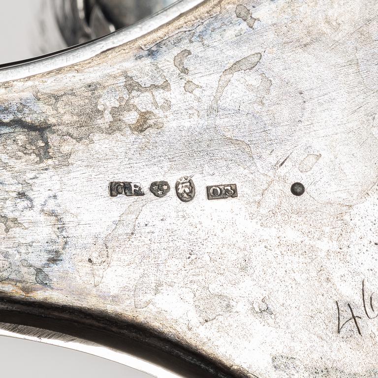 Gustaf Folcker, A swedish silver Empire coffee pot, mark of Gustaf Folcker, Stockholm 1820.