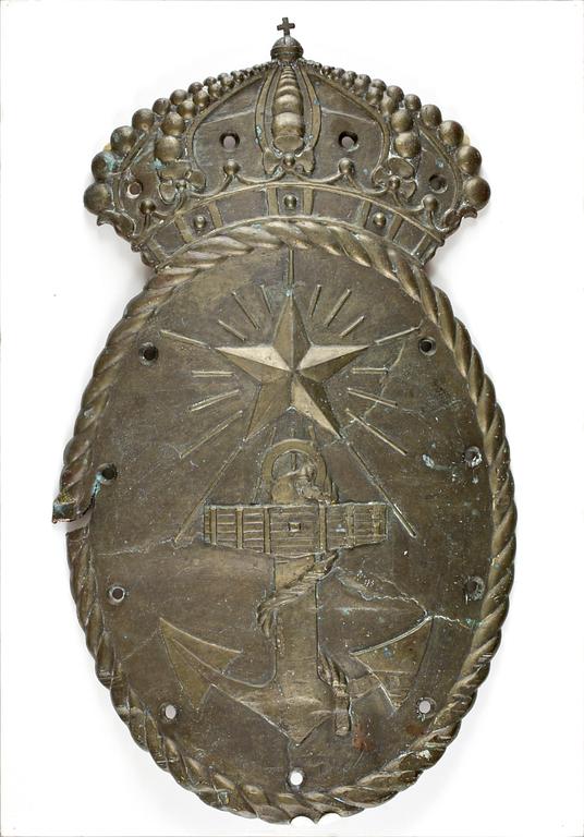 SKÖLD, brons, Sjöfartsverket, 1900-talets första hälft.