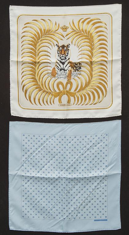 SCARVES, 2 st, "Tigre Royal", Hermès.