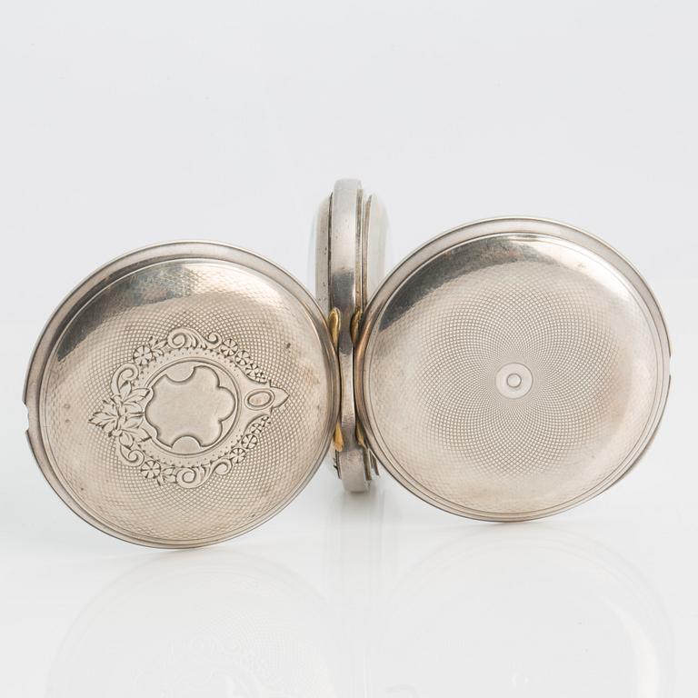 POCKET WATCH, 50 mm, "Breguet", hunter case,