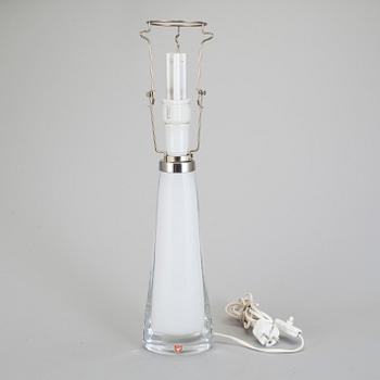 BORDSLAMPA, glas, Carl Fagerlund, Orrefors, 1960-tal.
