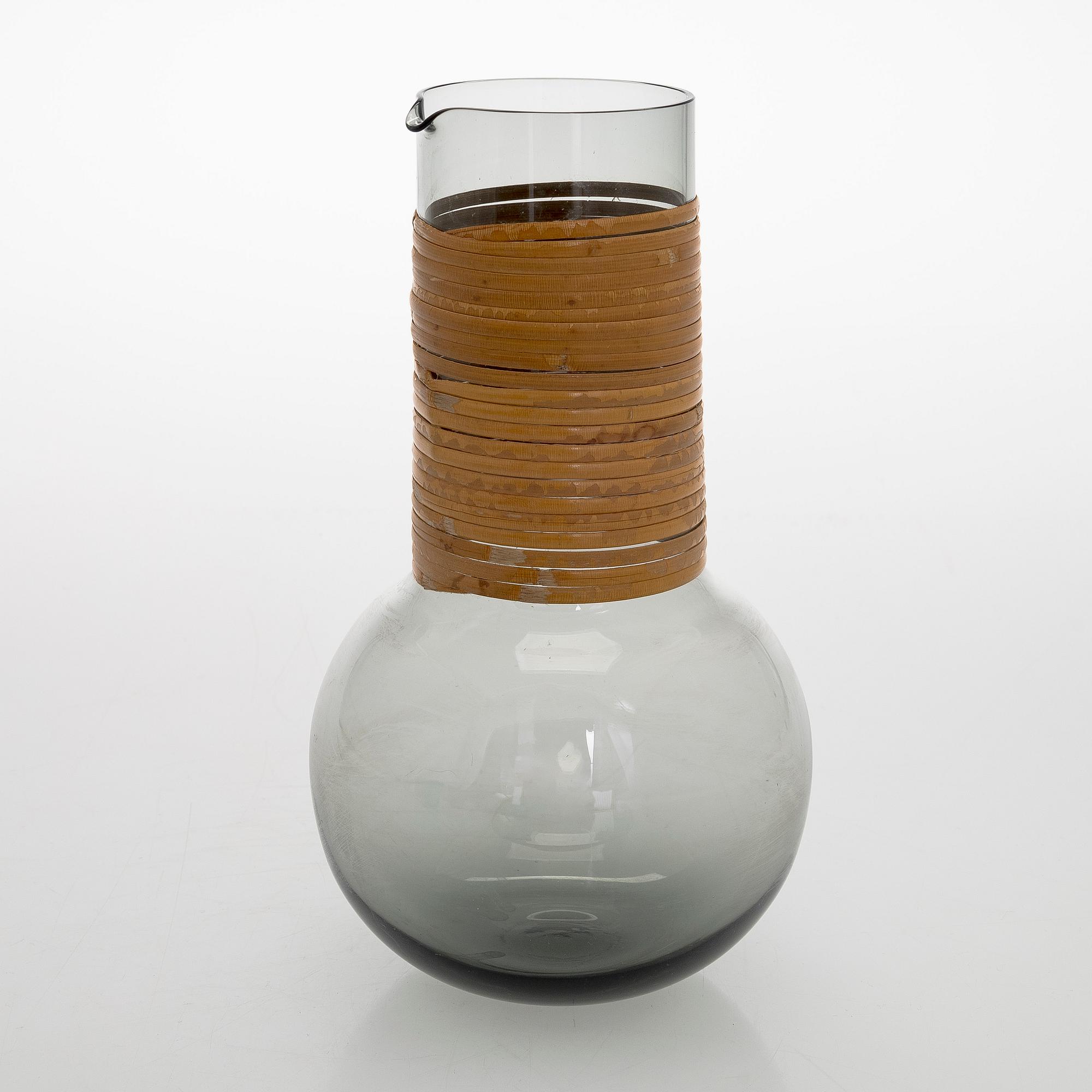 Karaff och dricksglas 12 st, Notsjö och Iittala 1900-talets mitt.