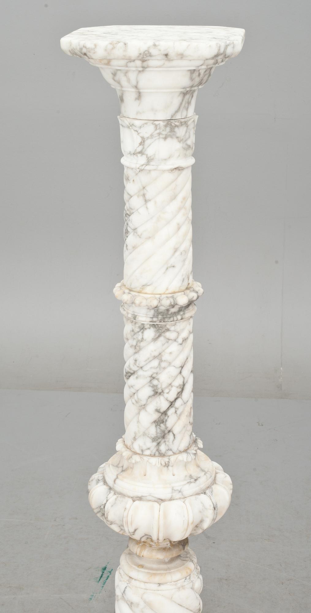 PIEDESTAL, alabaster, 1900-tal.