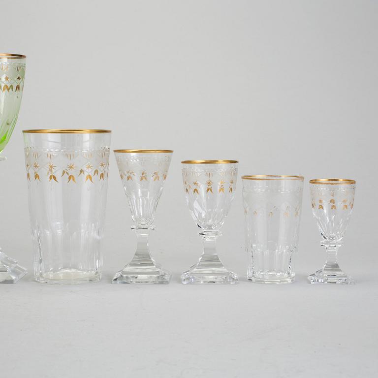 GLASSERVIS, 67 delar, "Odelberg Junior", Kosta, 1900-talets andra hälft.