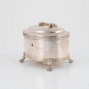 A Swedish Silver Sugarbox, mark of G Möllenborg, Stockholm 1894.