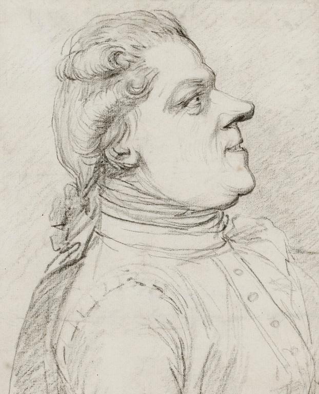 Johan Tobias Sergel, Porträtt av monsieur De la Bourdonniére i den svenska dräkten.