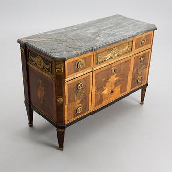 A CHEST OF DRAWERS, gustavian, Stockholm late 18th century.