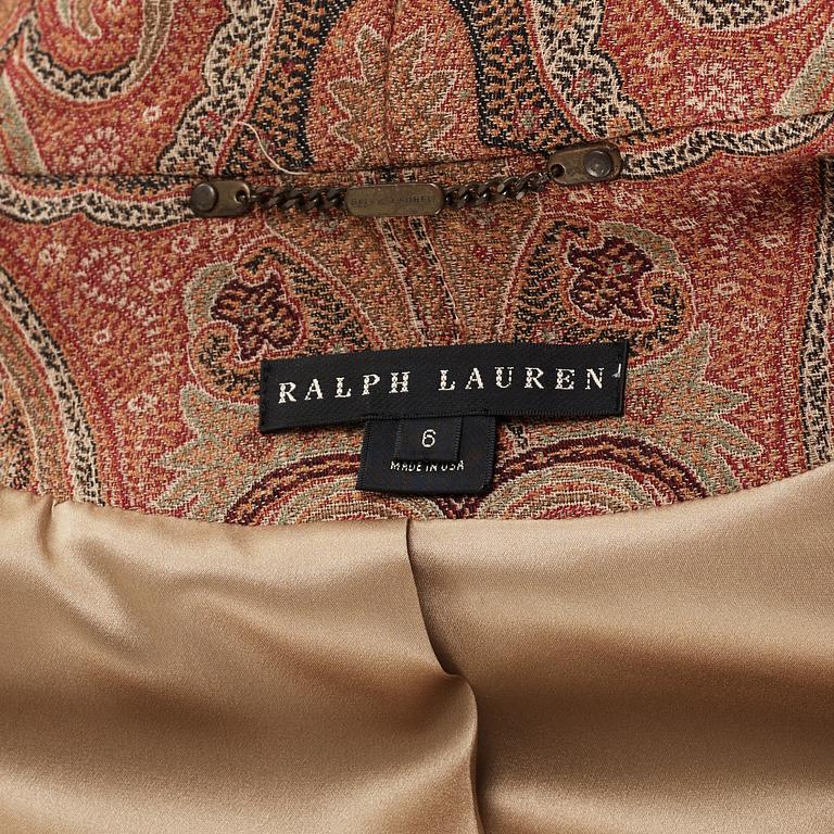 A paisley patterned jacket by ralph Lauren.