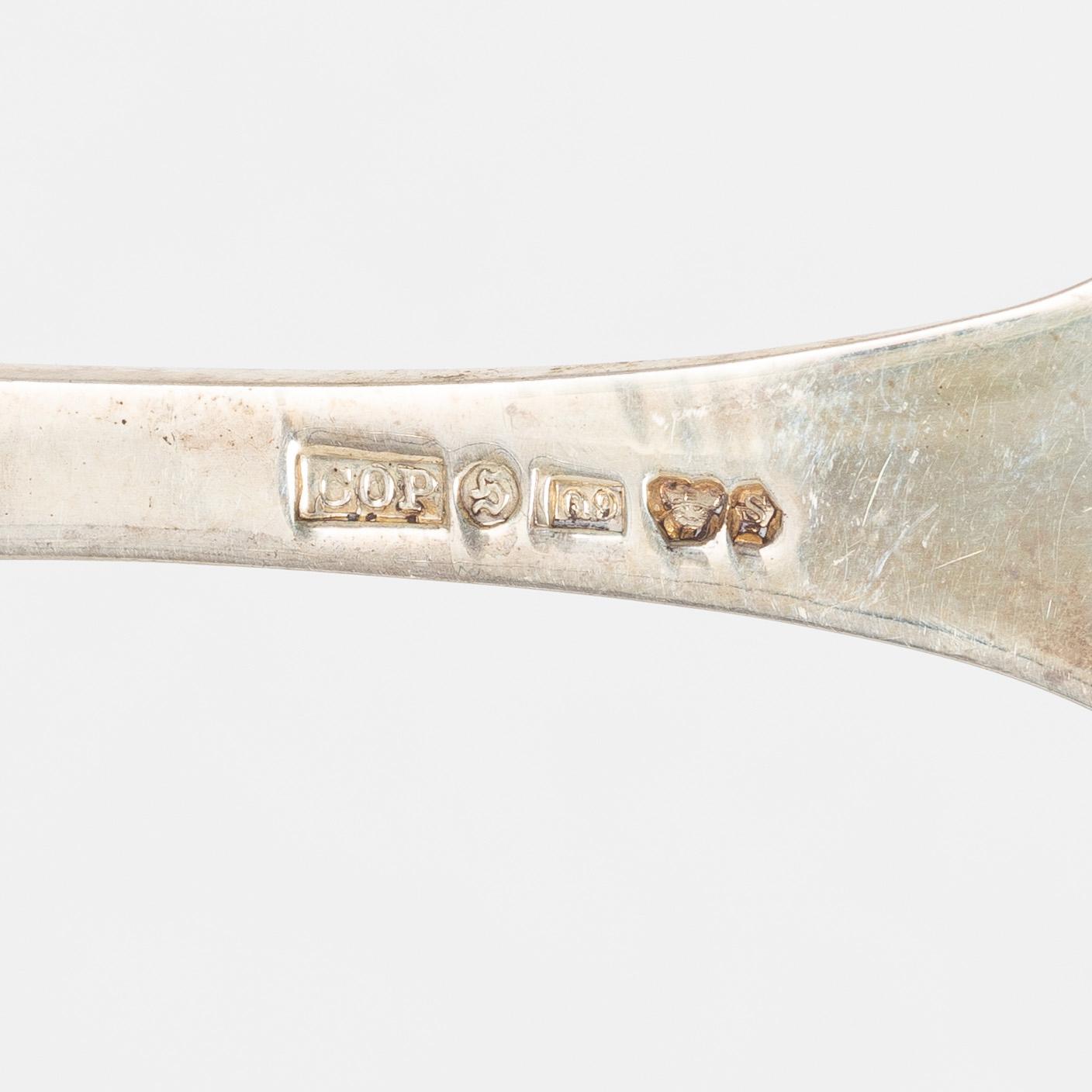 A Swedish silver cutlery set, "Tornedal", with a case, mark of CO Persson AB, Haparanda, some 1966 (106 pieces).
