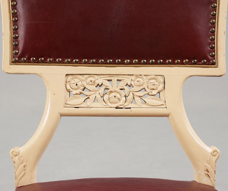 Ferdinand Boberg, A set of six Ferdinand Boberg Art Nouveau chairs, Sweden, circa 1900.