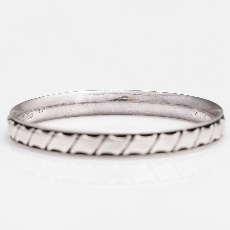 Hans Hansen, armring, modell 201, sterling silver, Danmark.