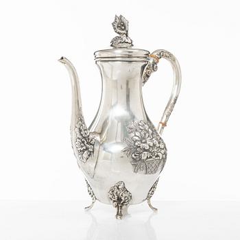 Kaffekanna, silver, svensk importstämpel, 1900-tal.