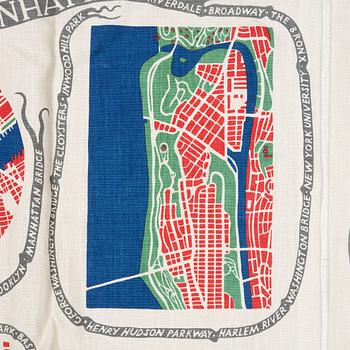 Josef Frank, gardiner, ett par, "Manhattan", Firma Svenskt Tenn.