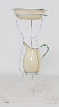 TVÄTTSTÄLL, emalj, 3 delar, 1900-talets första hälft.