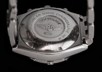 ARMBANDSUR, stål, Breitling, Chronograph, UTC, 1997.