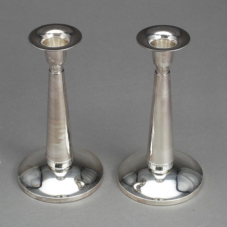 LJUSSTAKAR, ett par, silver, TESI, Göteborg, 1959.