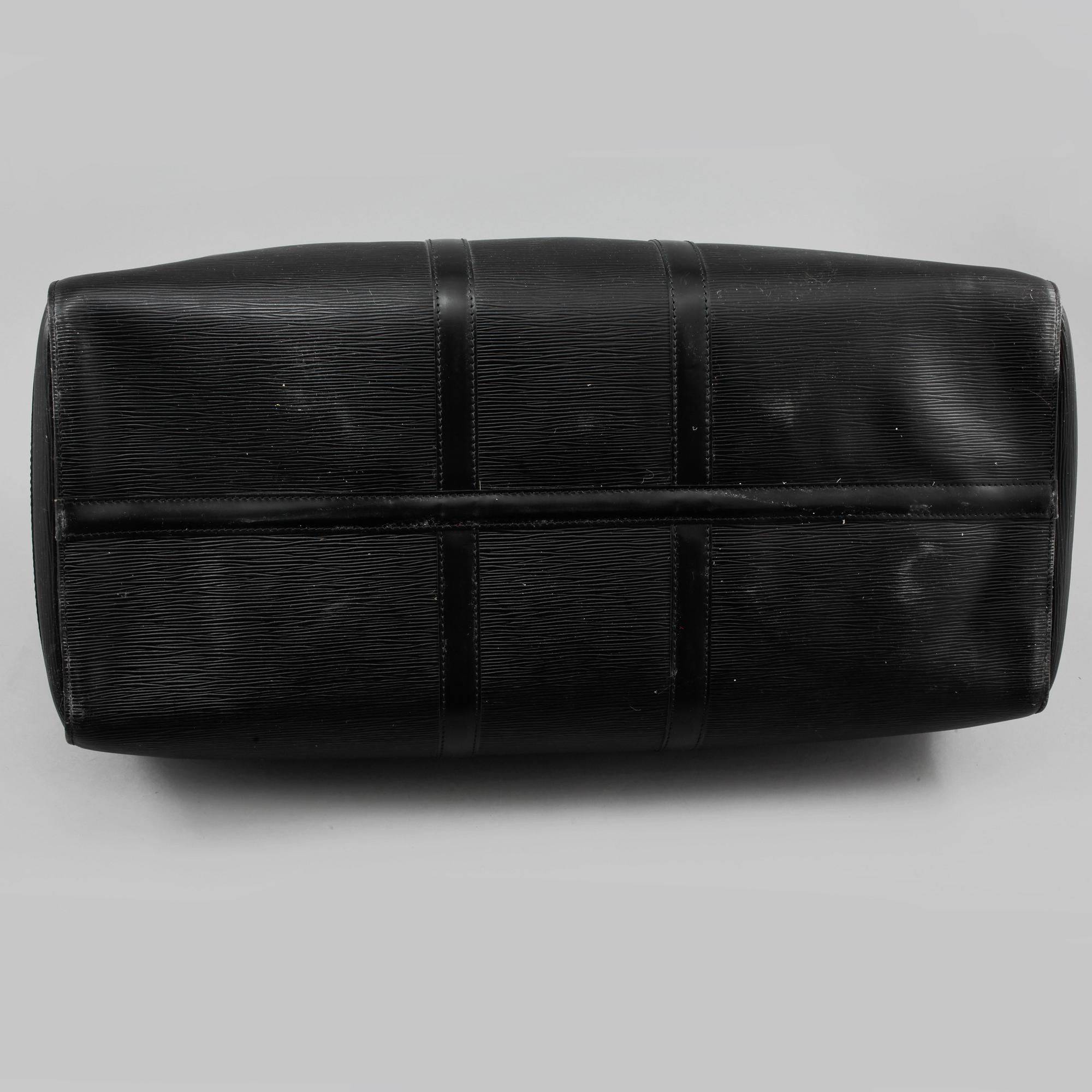 VÄSKA, "Keepall 55 Epi Black", Louis Vuitton,