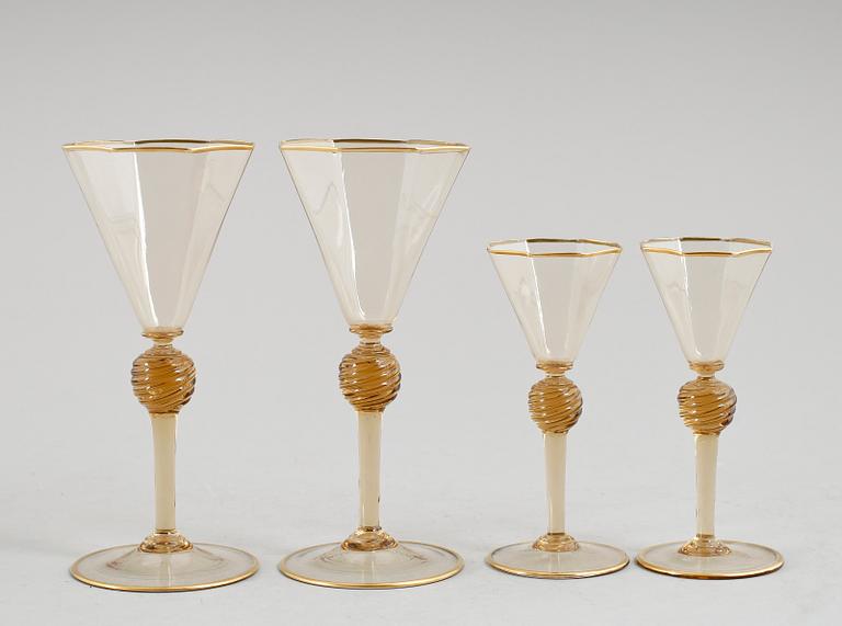 GLAS, 24 delar, Venini, Murano, Italien.