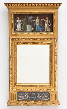 Alate Gustavian mirror, Sweden, around 1800.