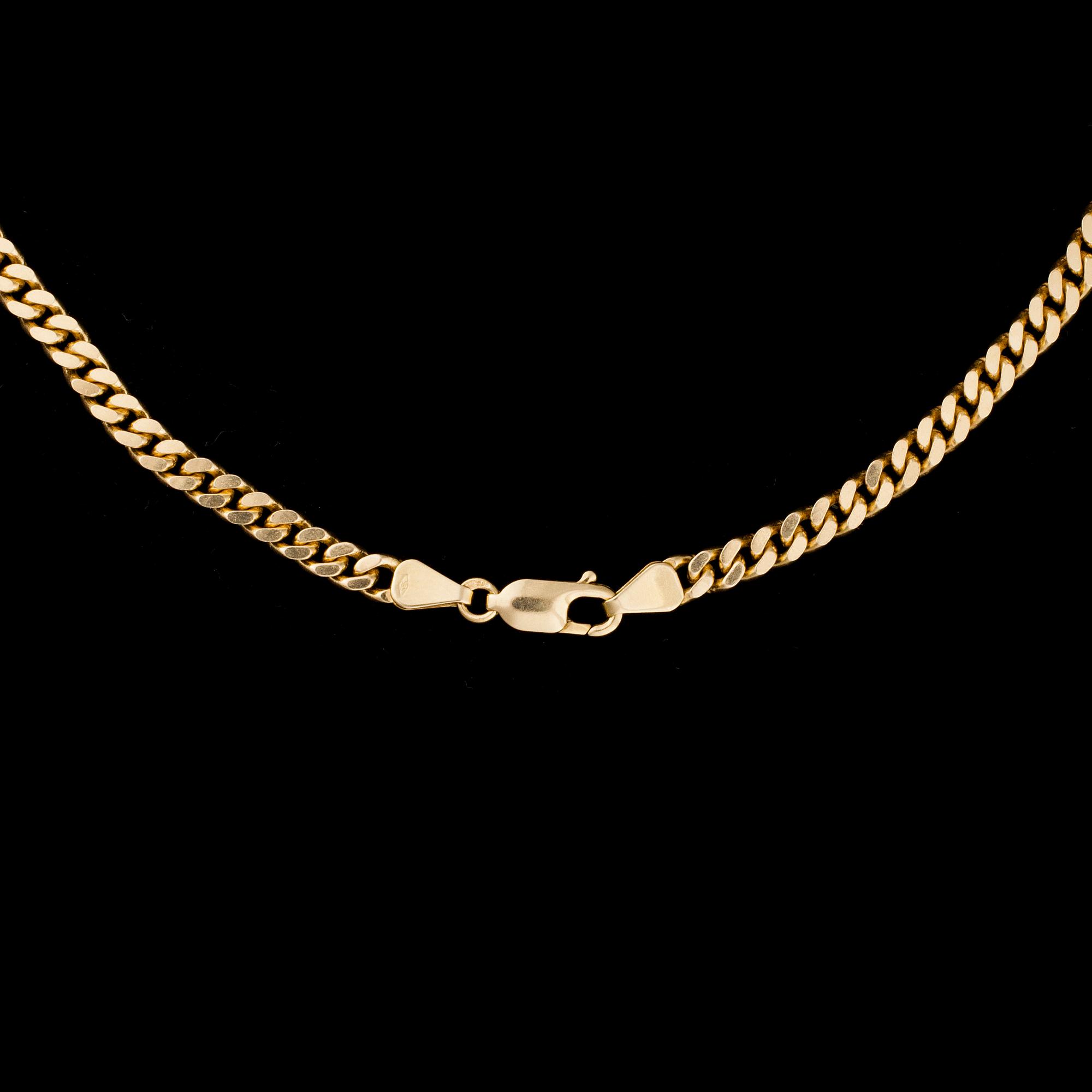 HALSKED, 14K guld, 1900-talets slut. Vikt 36 g,