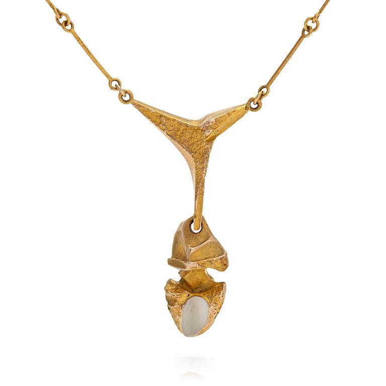 Björn Weckström, a 14K gold and platinum necklace 'Kaira', Lapponia 1978.