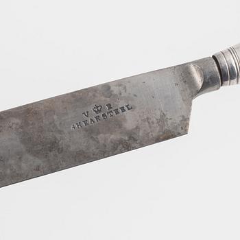 A three-piece silver travel cutlery, mark of Pehr Abraham Taxberg, Sundsvall 1843.